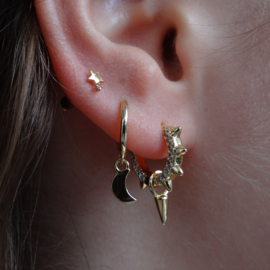 Zirconia Spikey Boho Gold Earring
