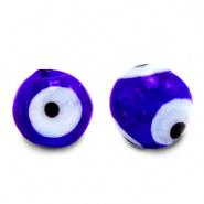 Evil Eye glassbeads - cobalt blue