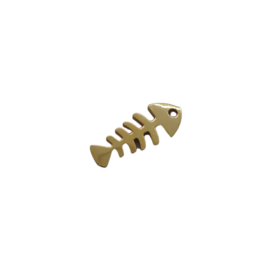 Fishbone Gold Pendant