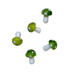 Mushroom glassbeads small - light green