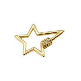 Star zirconia - gold plated