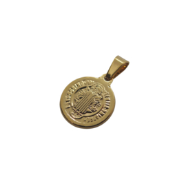 Small Coin Saint Benedict Gold Pendant