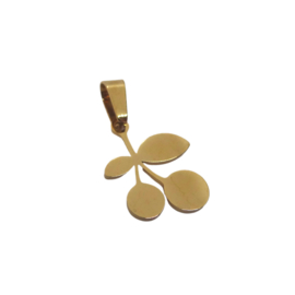 Flat Cherry Gold Charm