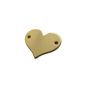 Flat Heart Gold Charm