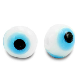 Evil Eye glassbeads - white