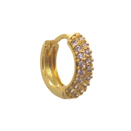 Zirconia Gold Chunky Hoop