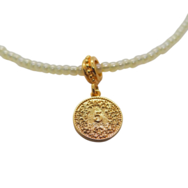 Beaded Necklace Coin