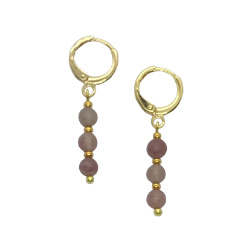 Earrings Purple Aventurine