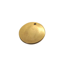 Textured Coin Gold Pendant