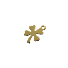 Flat Clover Gold Charm