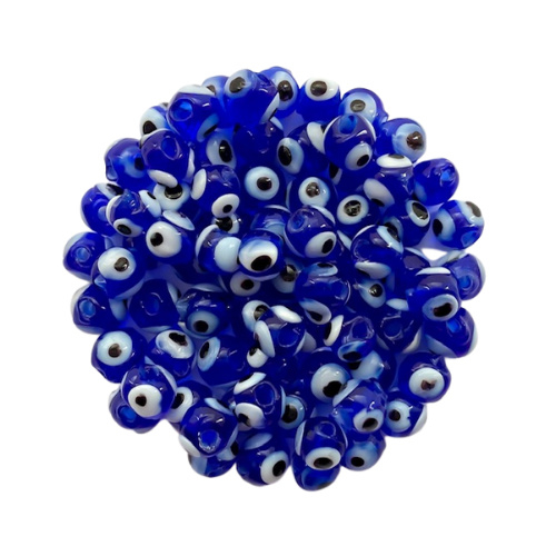 Evil Eye glassbeads - cobalt blue