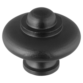 Ronde knop Livia 42 mm zwart