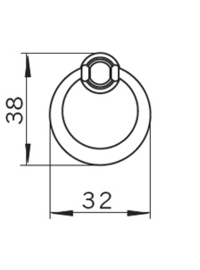 Meubeltrekker Mart: 32 mm brons