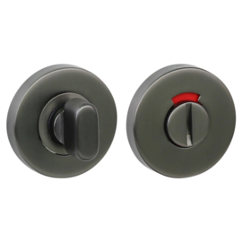 Wc rozet set rond rvs #304 gun metal