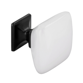 knop Calla wit/zwart mat 34mm keramiek