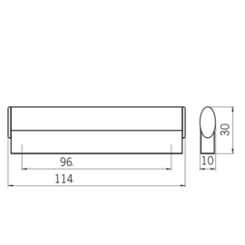 Greep Jante 96 mm rvs