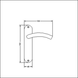 Deurkrukset Tinos Kortschild Aluminium
