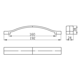 Greep Fred 160 mm rvs finish