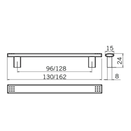 Greep Sandy 130 mm (96) rvs