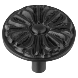 Ronde knop Emilia 38 mm zwart