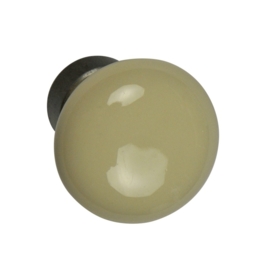 Knop 30mm creme porselein met voet