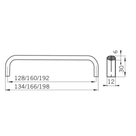 Greep Donny: 128/160/192 mm fijn geborsteld rvs