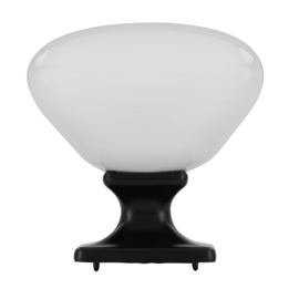 knop Calla wit/zwart mat 34mm keramiek