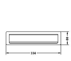 Briefplaat recht aluminium