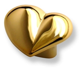 Knop Juliet: 36 mm hartvorm goud