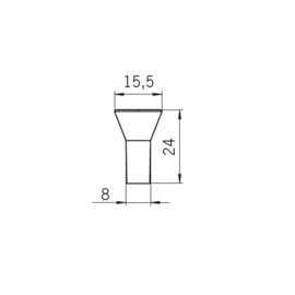 Knop Boris 16 mm  rvs