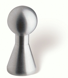 Knop Petra: 25 mm rvs