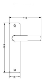 Cilinderslot met deurkrukset aluminium Enero