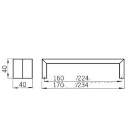 Greep Tirza 160/224 mm geborsteld rvs