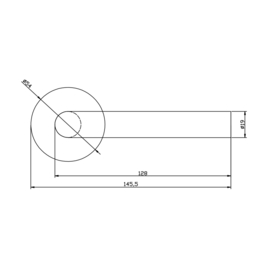 Deurkrukset Aster Rvs zwart