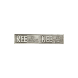 Nee/ Nee sticker tin kleur