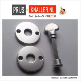 Wc rozet set rond aluminium