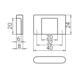 Greep Arya 32 mm aluminium