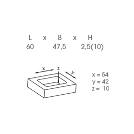 Inboorgreep Edin 60x47,5 mm rvs