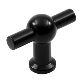 Knop Shaun: T- vorm 50 mm zwart