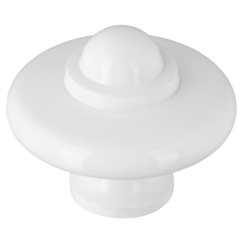 Ronde knop Livia 42 mm wit