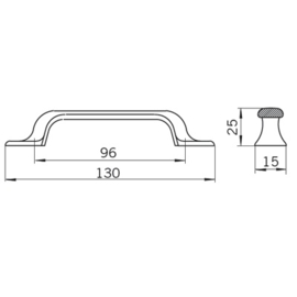 Greep Daniel 96 mm mat chroom