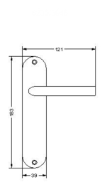 Cilinderslot met deurkrukset aluminium Berto