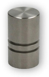 Knop Malia: 13 mm of 18 mm geborsteld rvs