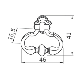 Meubeltrekker Trijntje 46 mm antiek messing