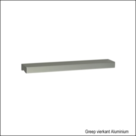 Greep vierkant Aluminium 128mm