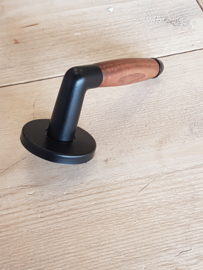Deurkrukset Randy mat Zwart /essenhout walnoot water vlek