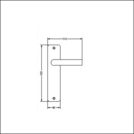 Deurkrukset Bloky Kortschild Aluminium