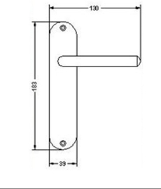 Deurkrukset Bela Kortschild Aluminium