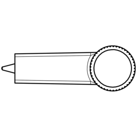 Knop Craig 72 mm zwart
