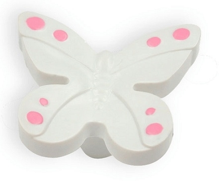 Knop Sweet: vlinderknop wit/roze